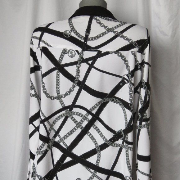 Michael Kors Black and White Blouse - Picture 8 of 9